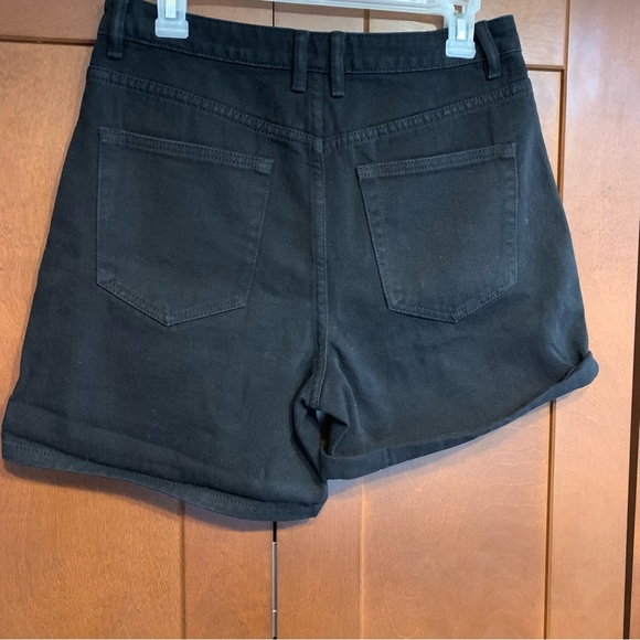 Black denim shorts roll cuff EU40L - Picture 6 of 11